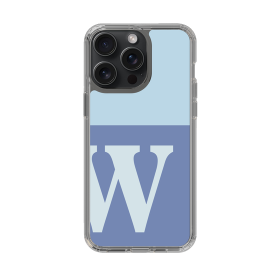 Slim Protection Case［ Original - initial two tone - W blue ］