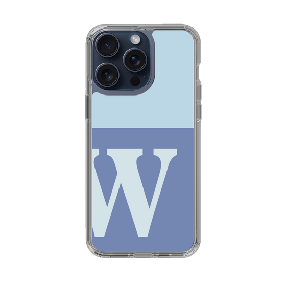 Slim Protection Case［ Original - initial two tone - W blue ］