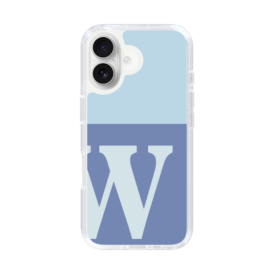Slim Protection Case［ オリジナル - initial two tone - W blue ］