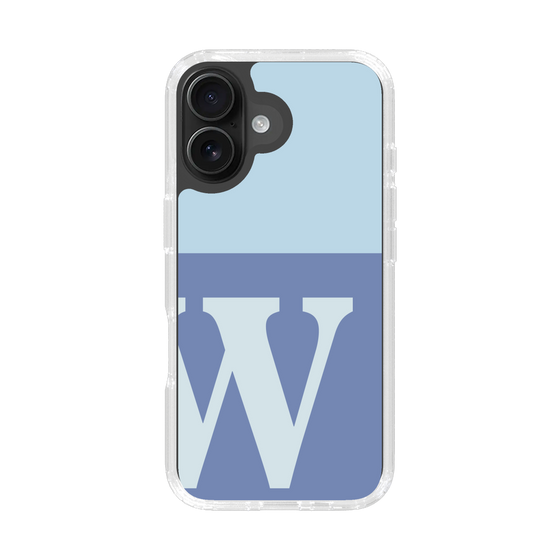 Slim Protection Case［ オリジナル - initial two tone - W blue ］