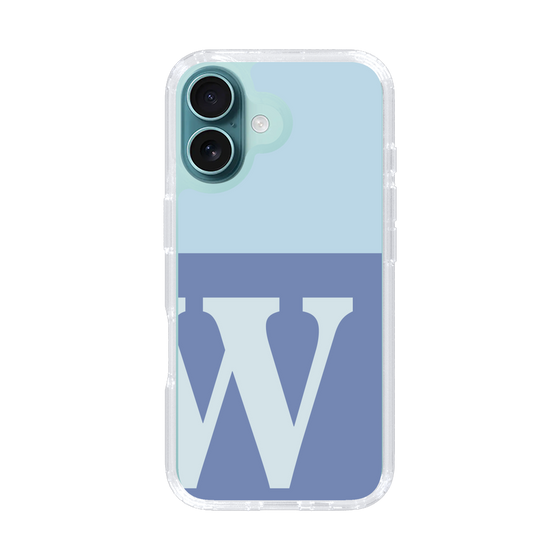 Slim Protection Case［ オリジナル - initial two tone - W blue ］