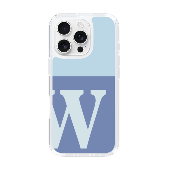 Slim Protection Case［ オリジナル - initial two tone - W blue ］