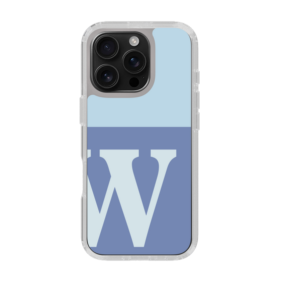 Slim Protection Case［ オリジナル - initial two tone - W blue ］
