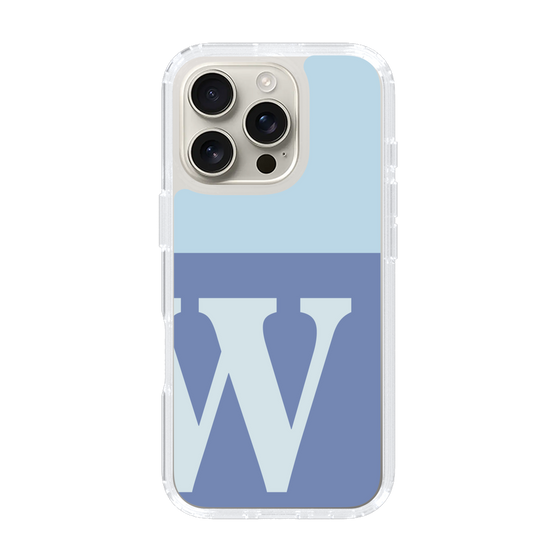 Slim Protection Case［ オリジナル - initial two tone - W blue ］