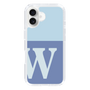 Slim Protection Case［ オリジナル - initial two tone - W blue ］