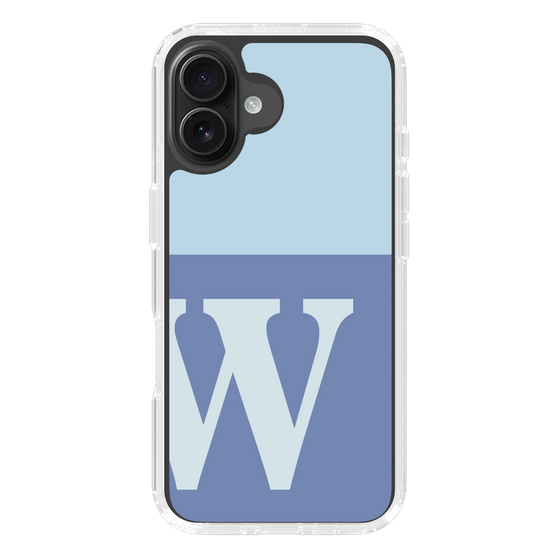 Slim Protection Case［ オリジナル - initial two tone - W blue ］