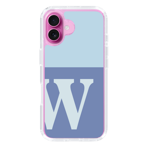 Slim Protection Case［ オリジナル - initial two tone - W blue ］