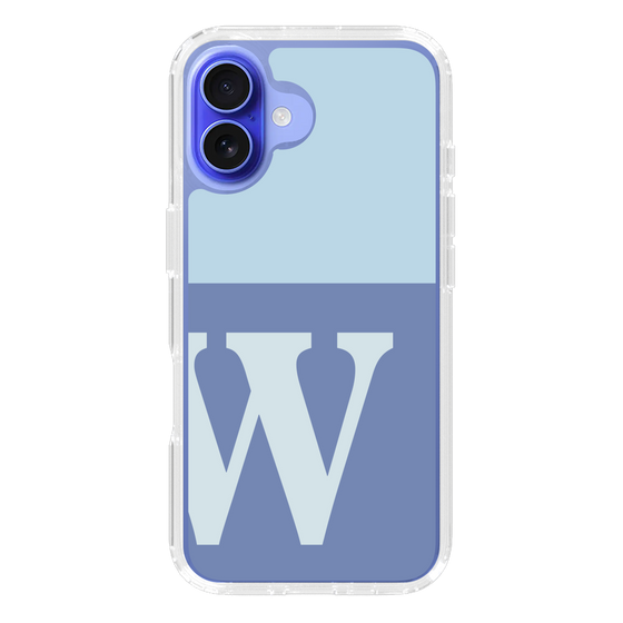 Slim Protection Case［ オリジナル - initial two tone - W blue ］