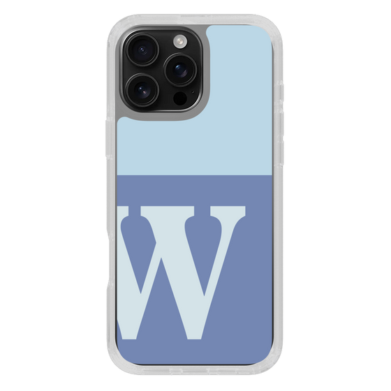 Slim Protection Case［ オリジナル - initial two tone - W blue ］