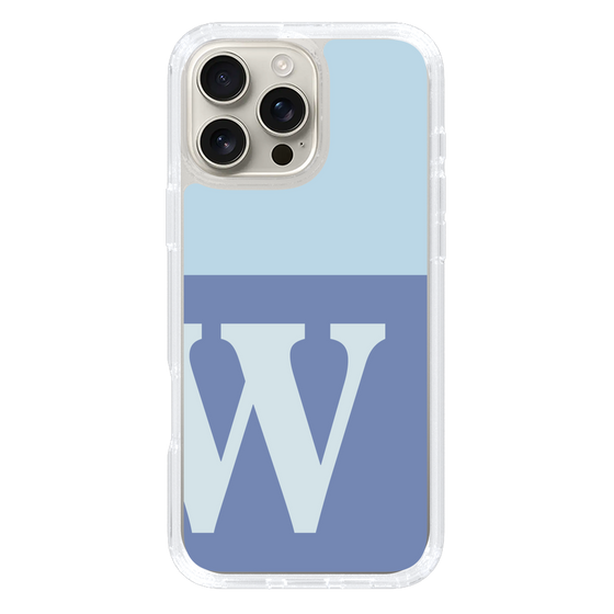 Slim Protection Case［ オリジナル - initial two tone - W blue ］