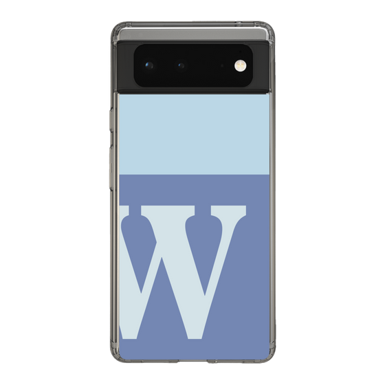 Slim Protection Case［ Original - initial two tone - W blue ］
