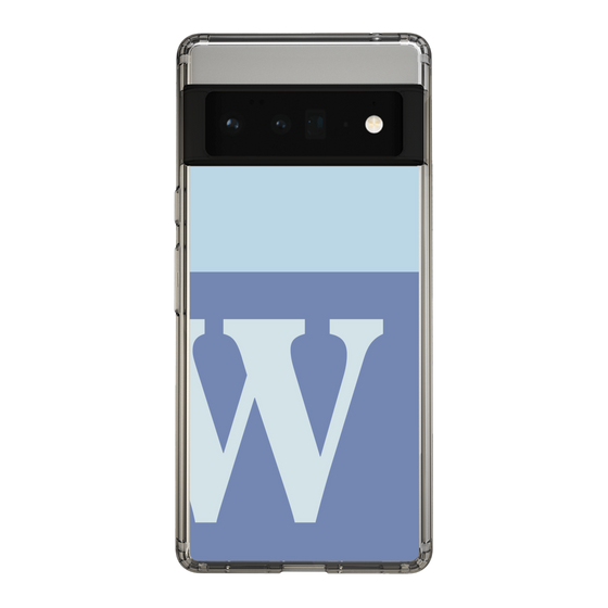 Slim Protection Case［ Original - initial two tone - W blue ］