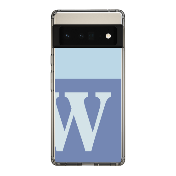 Slim Protection Case［ Original - initial two tone - W blue ］