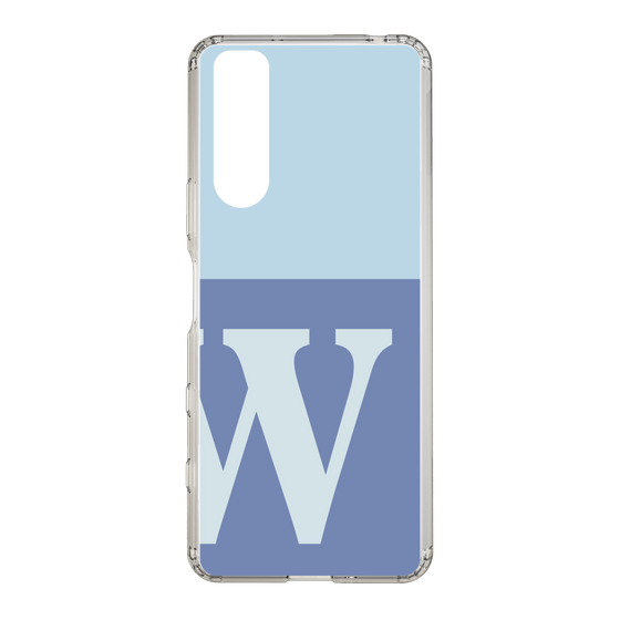 Slim Protection Case［ Original - initial two tone - W blue ］