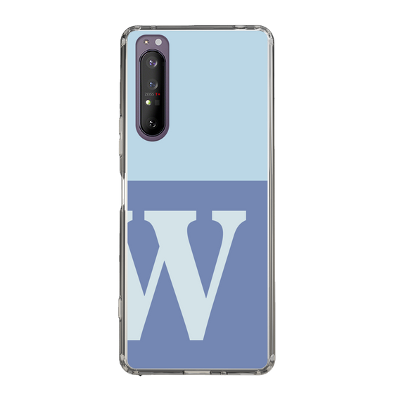 Slim Protection Case［ Original - initial two tone - W blue ］