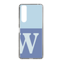 Slim Protection Case［ Original - initial two tone - W blue ］