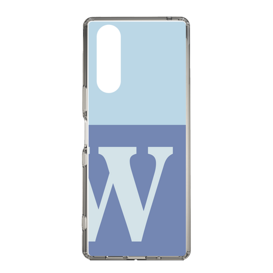 Slim Protection Case［ Original - initial two tone - W blue ］