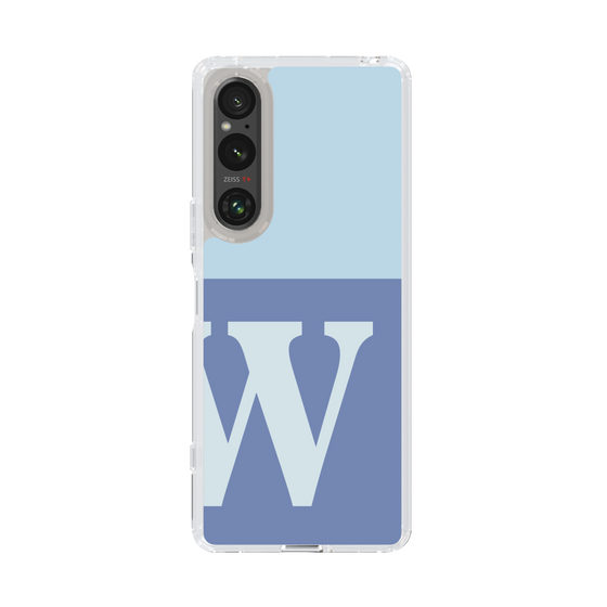 Slim Protection Case［ Original - initial two tone - W blue ］