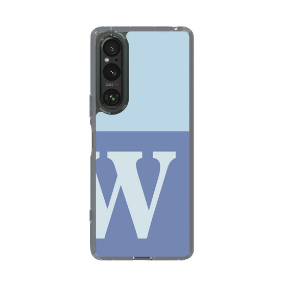 Slim Protection Case［ Original - initial two tone - W blue ］