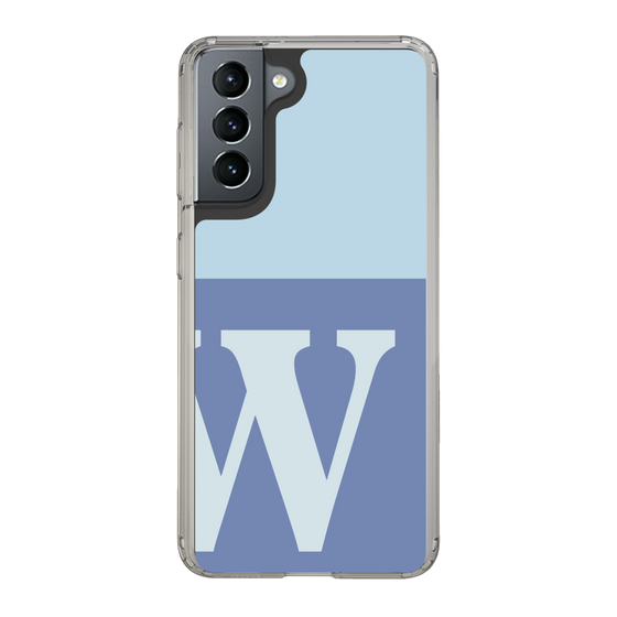 Slim Protection Case［ Original - initial two tone - W blue ］