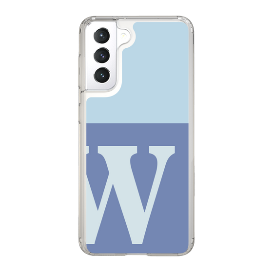 Slim Protection Case［ Original - initial two tone - W blue ］