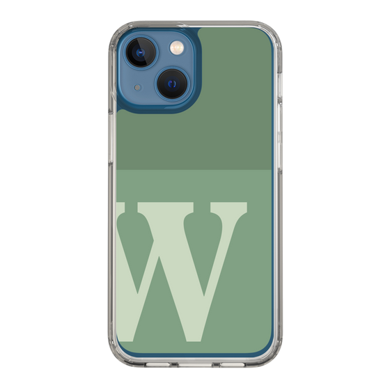 Slim Protection Case［ Original - initial two tone - W green ］