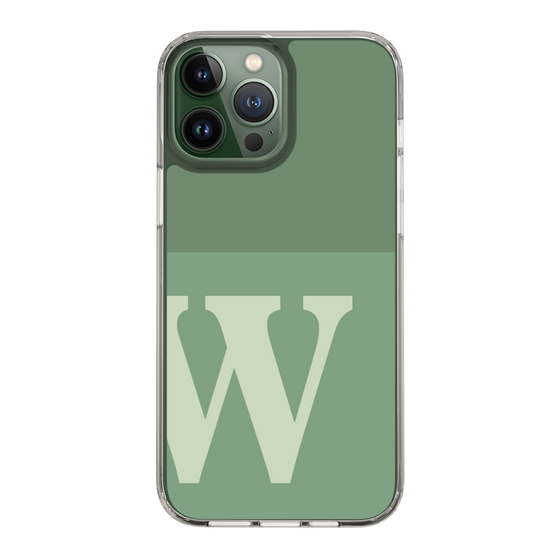 Slim Protection Case［ Original - initial two tone - W green ］