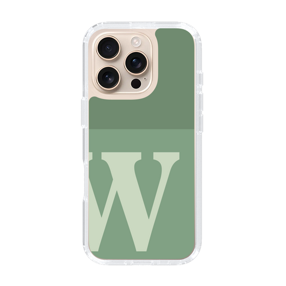 Slim Protection Case［ オリジナル - initial two tone - W green ］