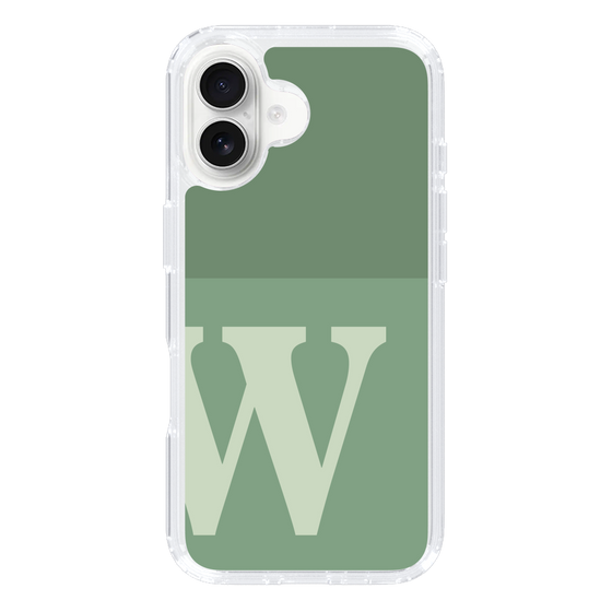 Slim Protection Case［ オリジナル - initial two tone - W green ］