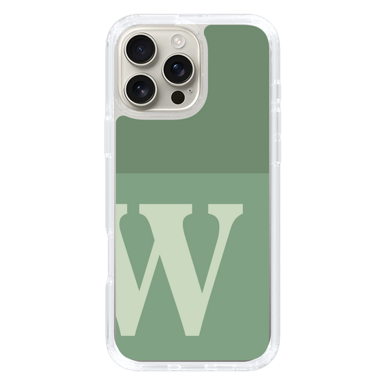 Slim Protection Case［ オリジナル - initial two tone - W green ］