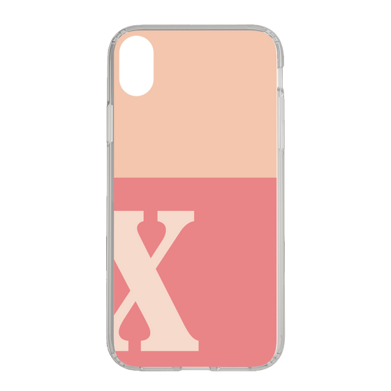 Slim Protection Case［ Original - initial two tone - X pink ］