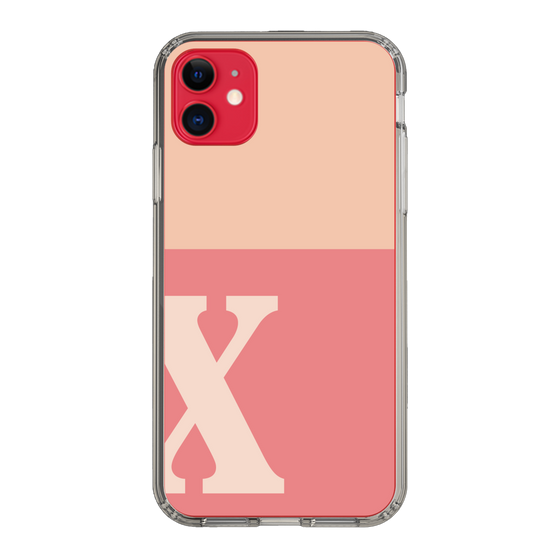 Slim Protection Case［ Original - initial two tone - X pink ］