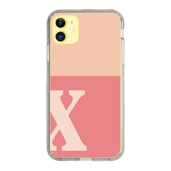 Slim Protection Case［ Original - initial two tone - X pink ］
