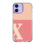 Slim Protection Case［ Original - initial two tone - X pink ］