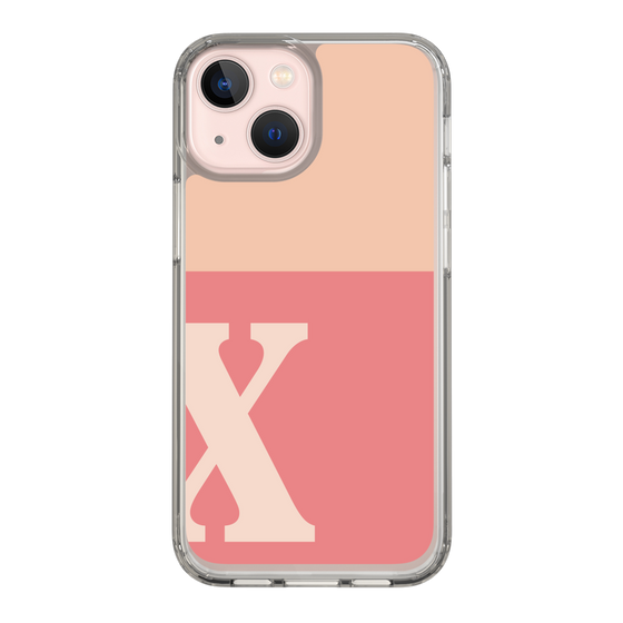 Slim Protection Case［ Original - initial two tone - X pink ］