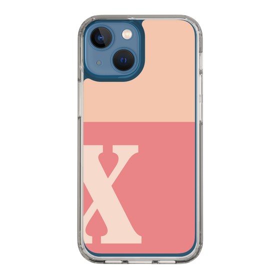 Slim Protection Case［ Original - initial two tone - X pink ］
