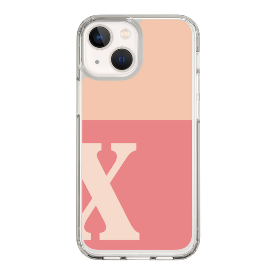 Slim Protection Case［ Original - initial two tone - X pink ］