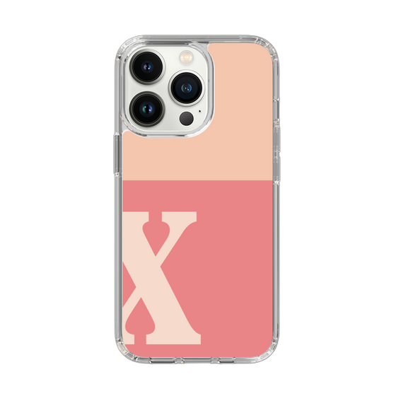Slim Protection Case［ Original - initial two tone - X pink ］