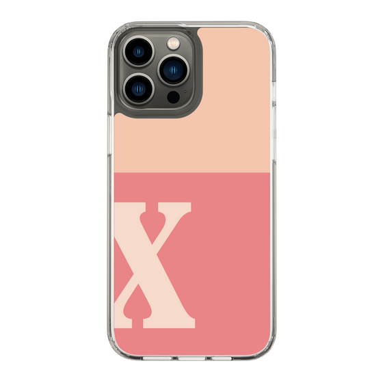 Slim Protection Case［ Original - initial two tone - X pink ］