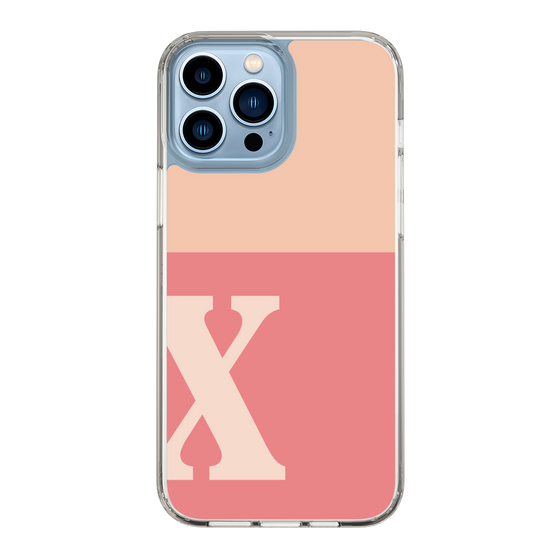 Slim Protection Case［ Original - initial two tone - X pink ］