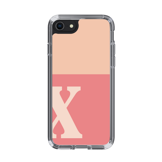 Slim Protection Case［ Original - initial two tone - X pink ］