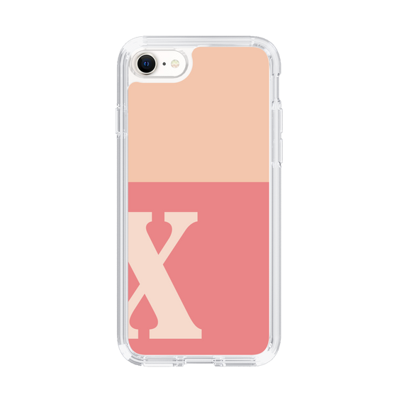 Slim Protection Case［ Original - initial two tone - X pink ］