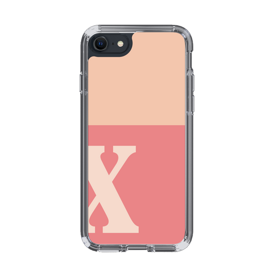 Slim Protection Case［ Original - initial two tone - X pink ］
