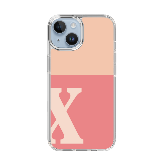 Slim Protection Case［ Original - initial two tone - X pink ］