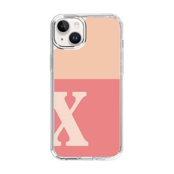 Slim Protection Case［ Original - initial two tone - X pink ］
