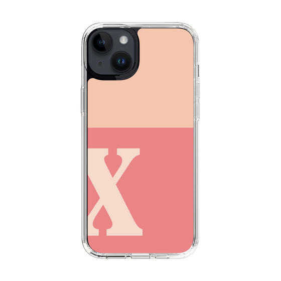 Slim Protection Case［ Original - initial two tone - X pink ］