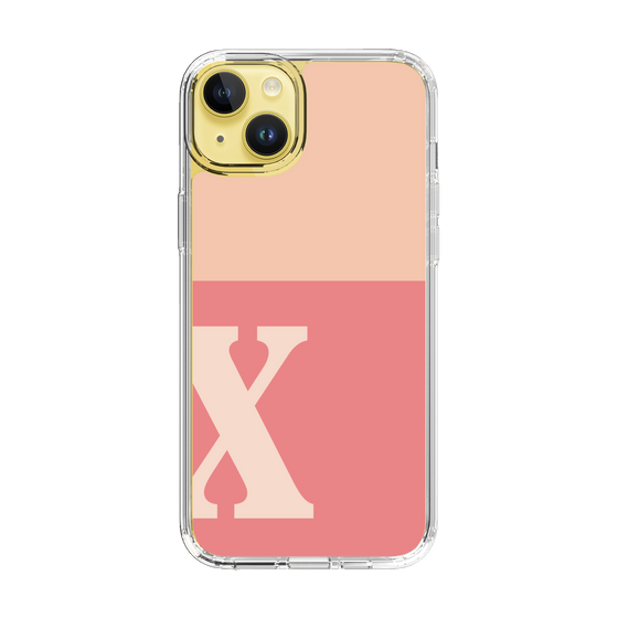 Slim Protection Case［ Original - initial two tone - X pink ］