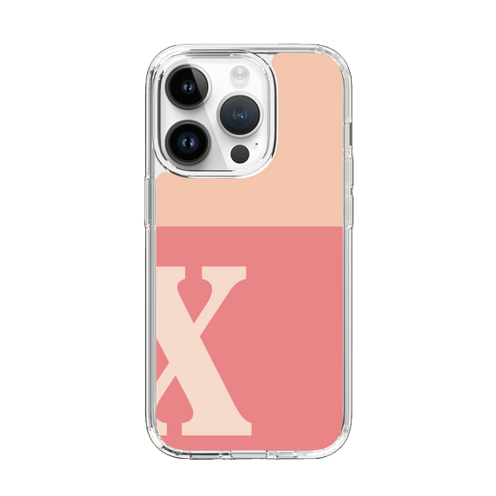 Slim Protection Case［ Original - initial two tone - X pink ］