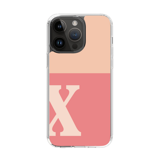 Slim Protection Case［ Original - initial two tone - X pink ］