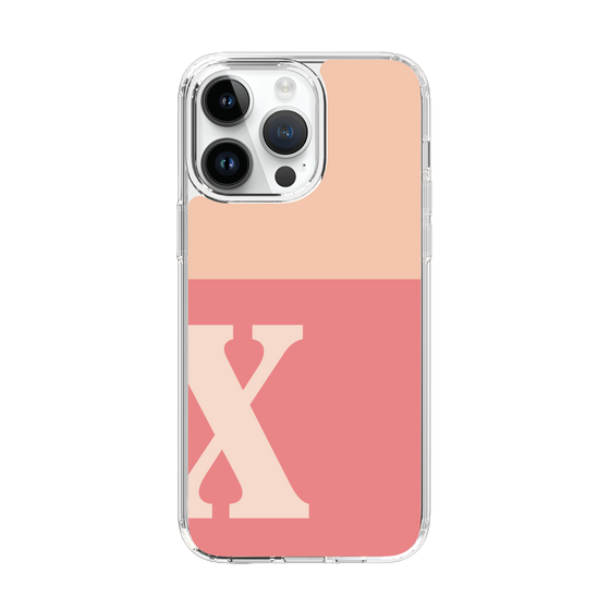 Slim Protection Case［ Original - initial two tone - X pink ］